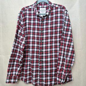 St John's Bay Flannel Plaid Button Down Shirt XL Cotton Long Sleeve